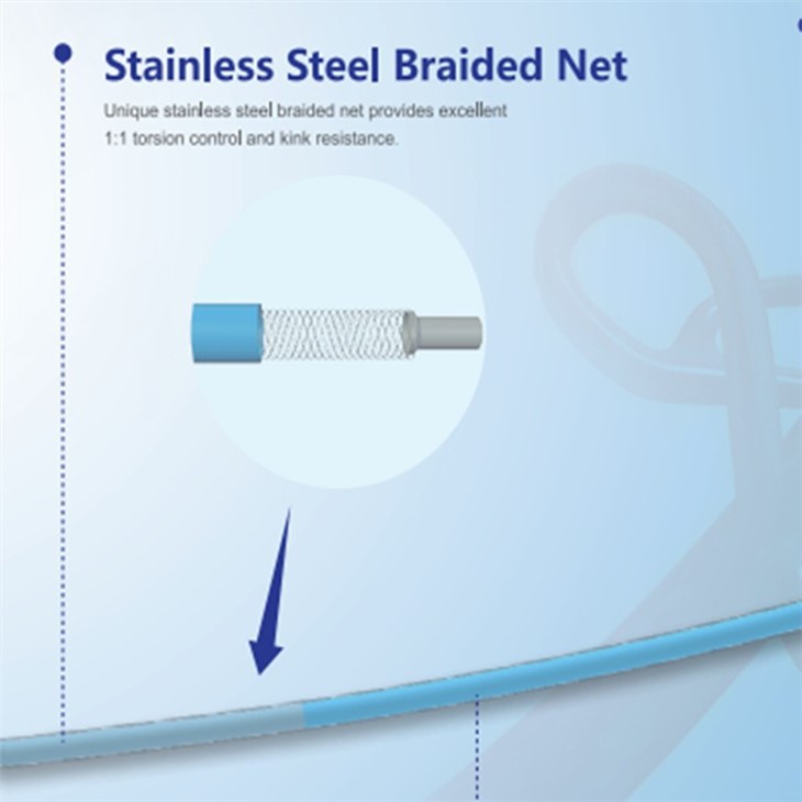 TUV CE Marked/FSC Available Antibreak Unbending Common Carotid Angiography Catheter